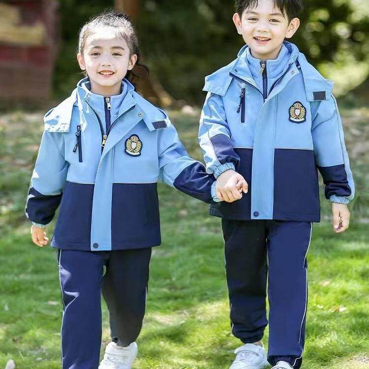秋冬套装园服冲锋衣校服三件套中校服/园服