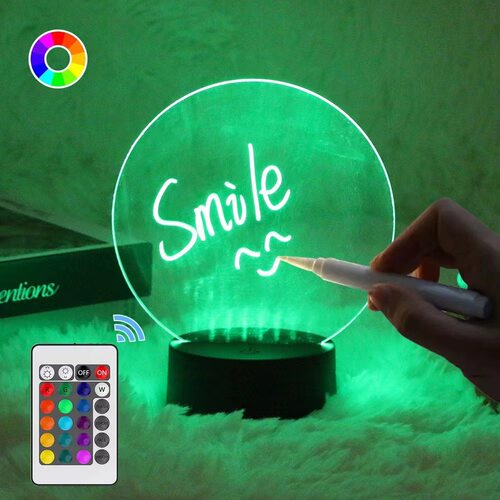 16 colors night light base Erasable Writing Board Creative