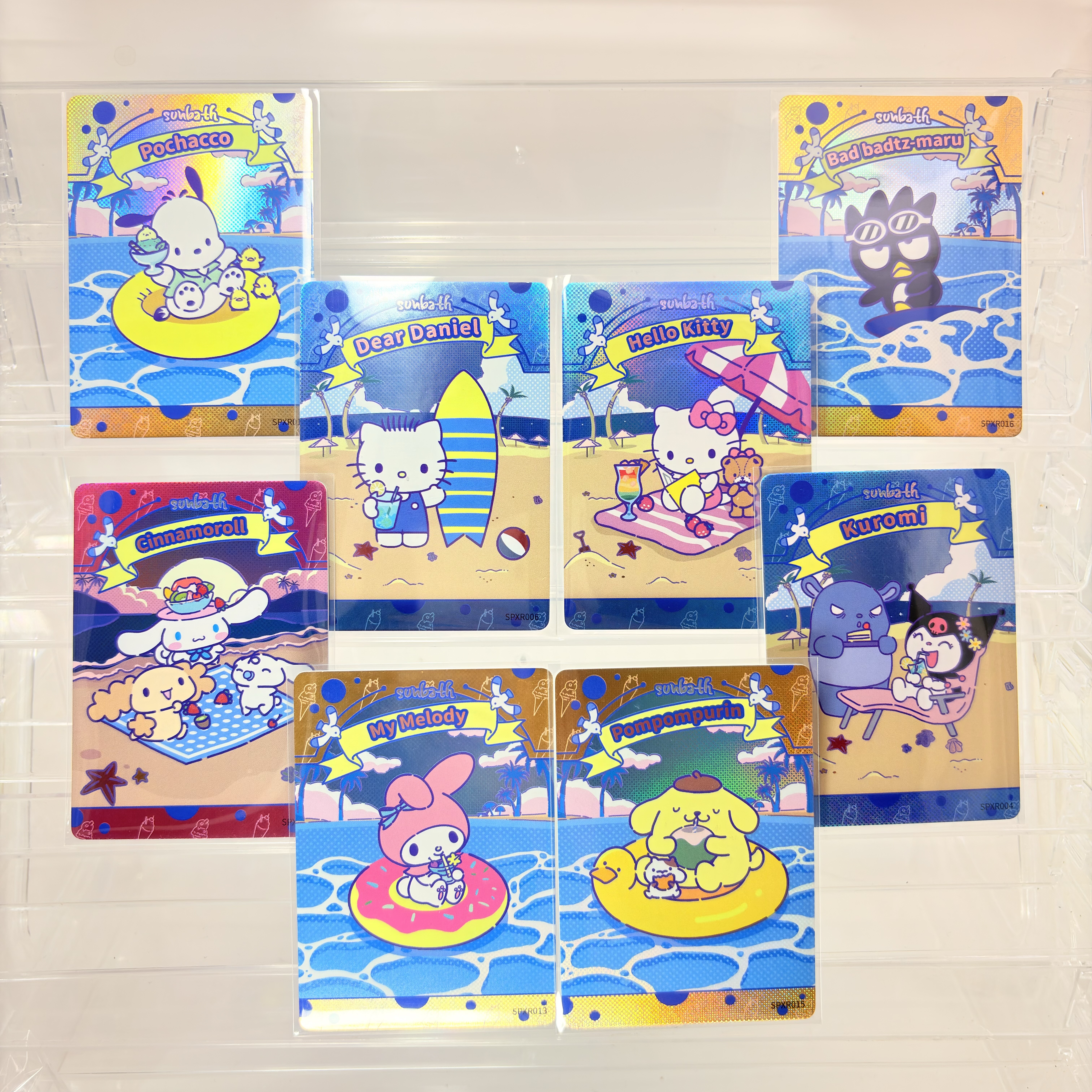 万画云游三丽鸥家族明星收藏卡牌Sunbath夏日派对卡片指定款小卡