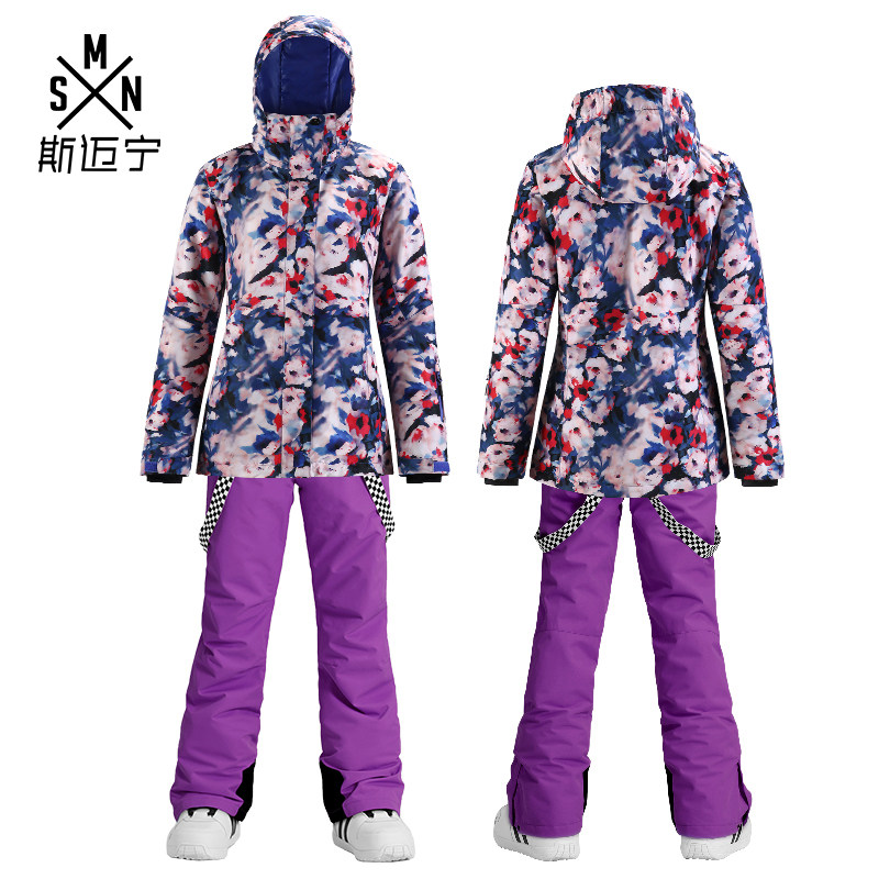 滑雪服女套装 冬季户外单板双板滑雪衣裤滑雪服套装雪乡保暖加厚