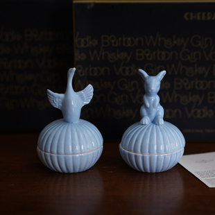 礼物 公主 出口欧式 天蓝色造型动物首饰盒下午茶方糖罐天鹅兔子