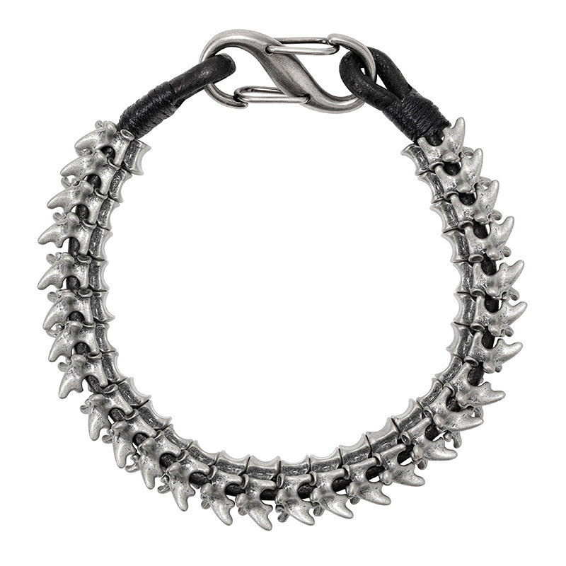 thumbnail for Grgr Titanium Steel Dragon Bone Bracelet for Men, European and American Hip-Hop Street Style, Vintage Distressed, Bold Jewelry with a High-End Feel