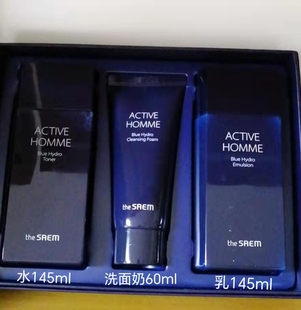 得鮮男士 韓國原裝 護膚品套盒水乳洗面奶3件補水彈力抗皺