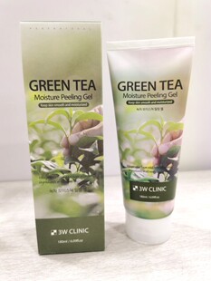 韩国原装3w clinic多多去角质啫喱绿茶180ml
