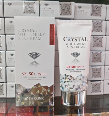 韩国3w clinic多多钻石水晶奶白防日霜50ml