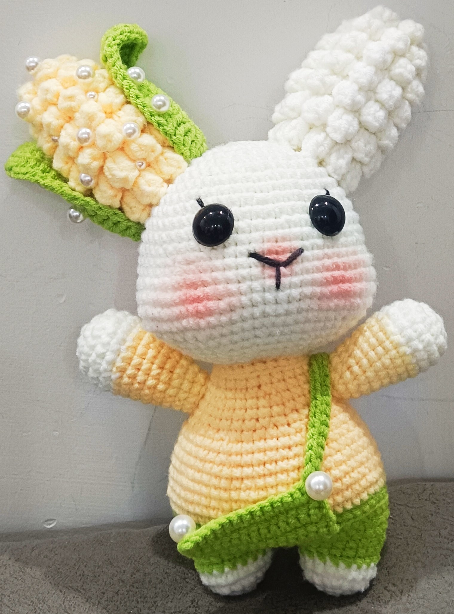 爆米花兔毛线钩织小玩偶织女手工编织可爱兔子饰品宝妈手作成品,服饰配件/皮带/帽子/围巾,DIY编织材料包,淘宝优惠券,粉丝福利购,淘宝优惠卷