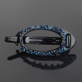 法式 鱼嘴夹扭夹水钻发夹香蕉夹椭圆发卡优雅马尾扣镂空玳瑁夹 新款