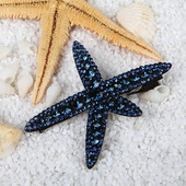 韩国饰品海星发夹边夹刘海夹不规则甜美小清新可爱头饰镶钻 包邮