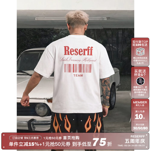 RESERFF·短袖美式条形码