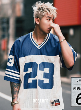 RESERFF HELL BOXER 传奇归来 结构网眼橄榄球服短袖美式休闲T恤