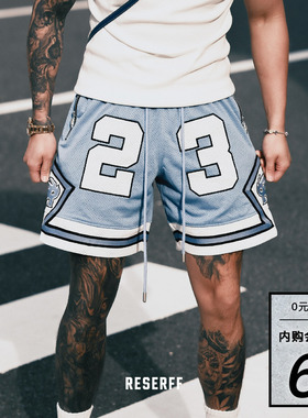 RESERFF HELL BOXER 北卡传奇 双层结构刺绣拉链网眼休闲运动短裤