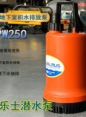 PW400A塑料潜水泵浦喷泉水处理取样工程配套大排量PW250单相2寸口