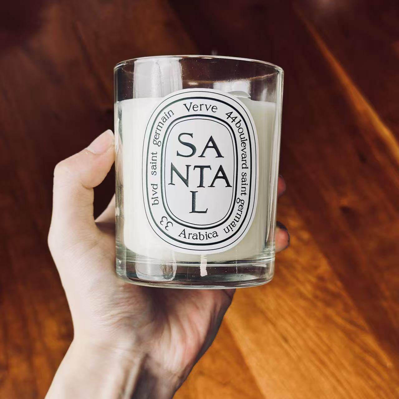 DP风格的香味紫罗兰橙香花香调小众玻璃植物香精香薰大豆蜡蜡烛