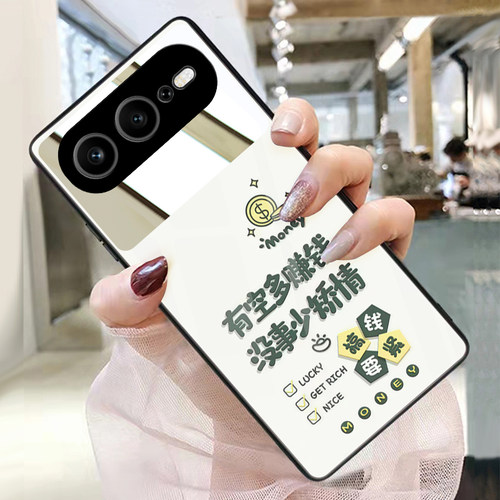 格局打开适用荣耀600超级版手机壳玻璃带镜子镜面荣耀600补妆镜新款女