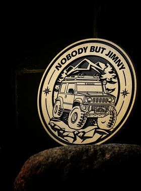 热销原创suzuk吉姆尼纯铜越野金属立体车标改装车身尾标装饰车贴