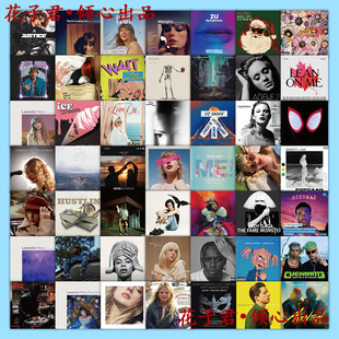 122张欧美歌手专辑封面贴纸高清小众创意周边DIY手账装饰贴画