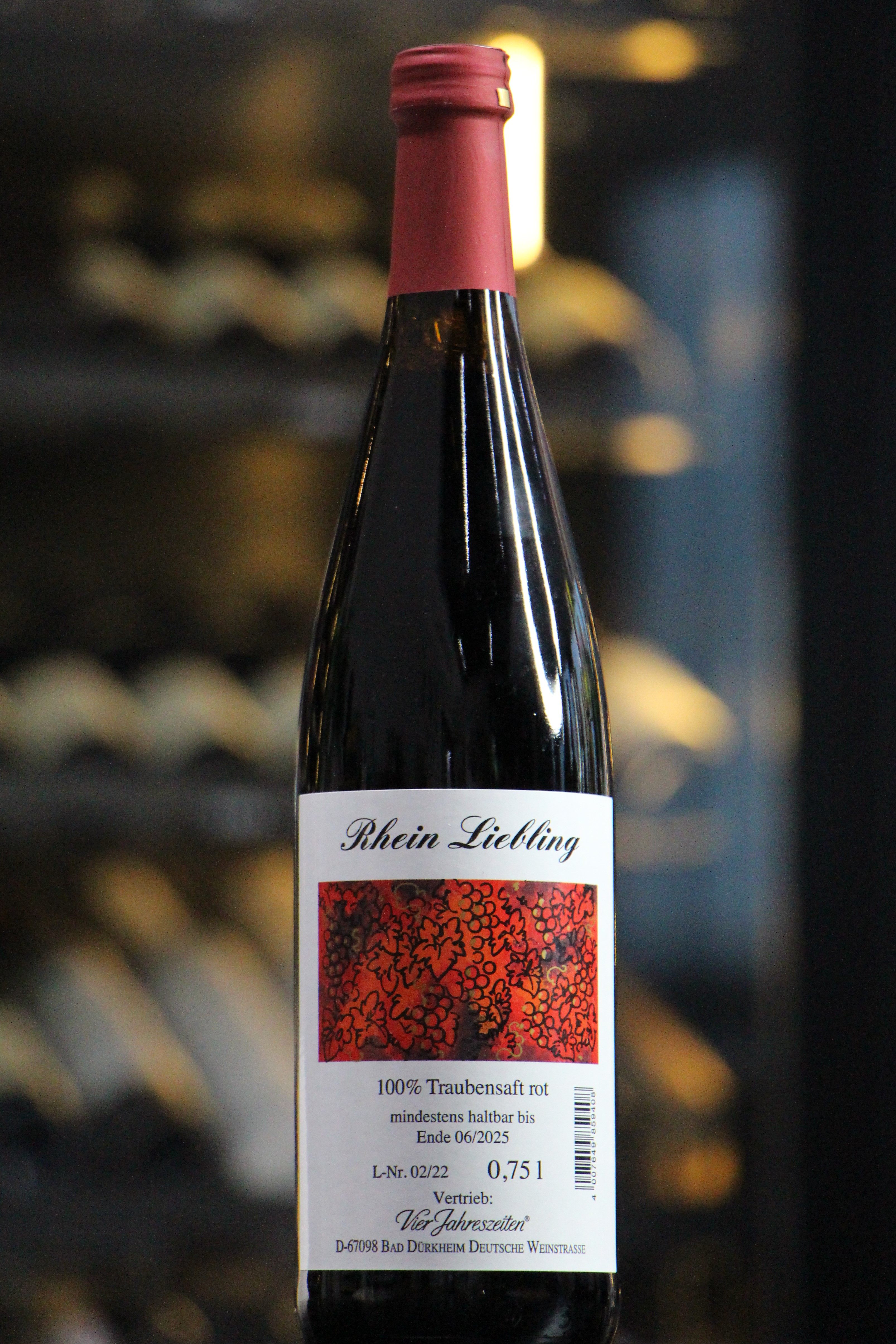 无醇红酒葡萄酒原液德国进口葡萄汁饮料750ml