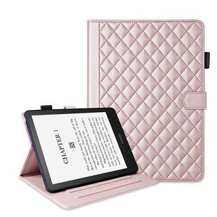 适用亚马逊Kindle保护壳Paperwhite6平板皮套7寸第12代菱形插卡支架Amazon全包防摔FireHD10硅胶plus2021软壳
