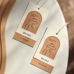 高端牛皮纸吊牌定制女装服装店小吊卡定做衣服商标订制作挂牌订做