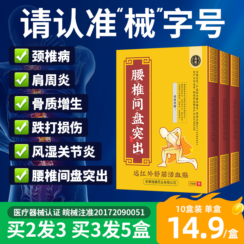 腰间盘突出膏药膏颈椎病肩周炎