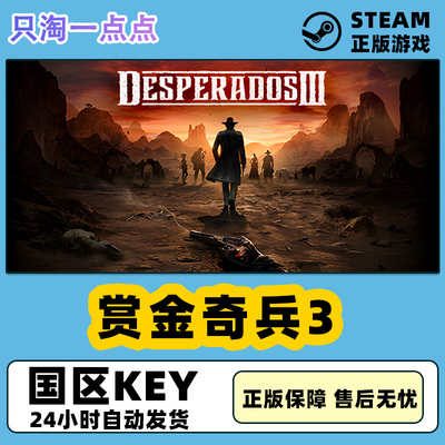 steam正版 赏金奇兵3 Desperados III 西部 战术 国区激活