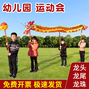 舞龙表演道具儿童龙头龙灯道具整套耍龙幼儿园小学生舞台表演道具