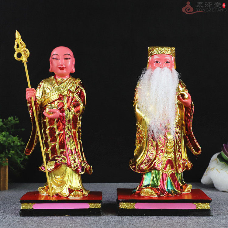 七彩中式风地藏王菩萨摆件佛像