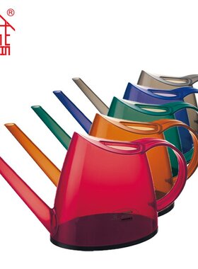 诚信SEISHIN 缤纷透明洒水壶长嘴浇花水壶椭圆塑料园艺浇水壶尖嘴