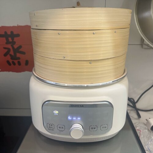 斗禾竹笼电蒸锅家用预约保温竹木蒸笼蒸锅竹云香竹笼蒸锅