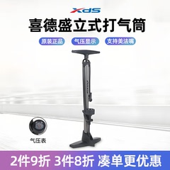 喜德盛（xds）自行车电动车立式打气筒原装带气压表美法嘴高压