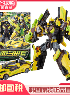 韩国 Cardbot S金属卡炫卡斗士火花激速跑车变形机甲机器人玩具