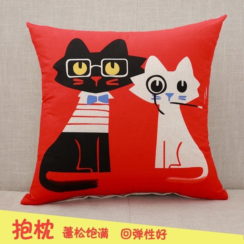 薄款沙发靠垫办公室腰靠床头靠背汽车抱枕套40x40不含芯45x45|ruв категории домашний ткань, подушка/подушка - от Buy2taobao.com для оказания профессиональной услуги покупки агента Taobao