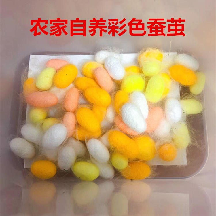 天然彩色蚕茧美肤美容茧蚕茧壳洗脸蚕丝球学生手工DIY装饰品包邮