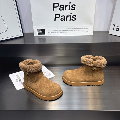 羊羔绒舒适保暖防滑软底雪地靴