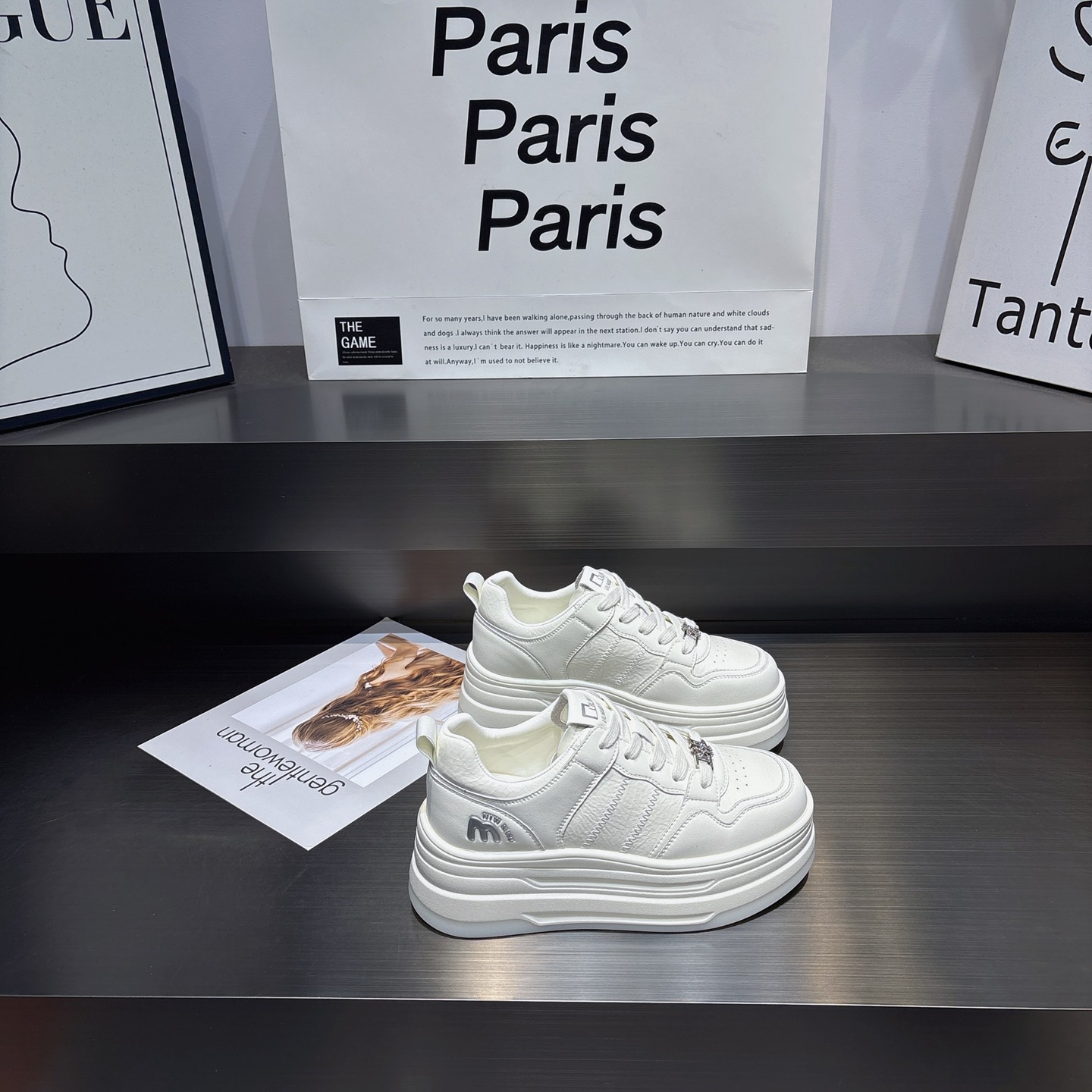 真皮增高厚底小白鞋女2026春季新款百搭轻便透气软底系带休闲板鞋,女鞋,时尚休闲鞋,淘宝优惠券,粉丝福利购,淘宝优惠卷