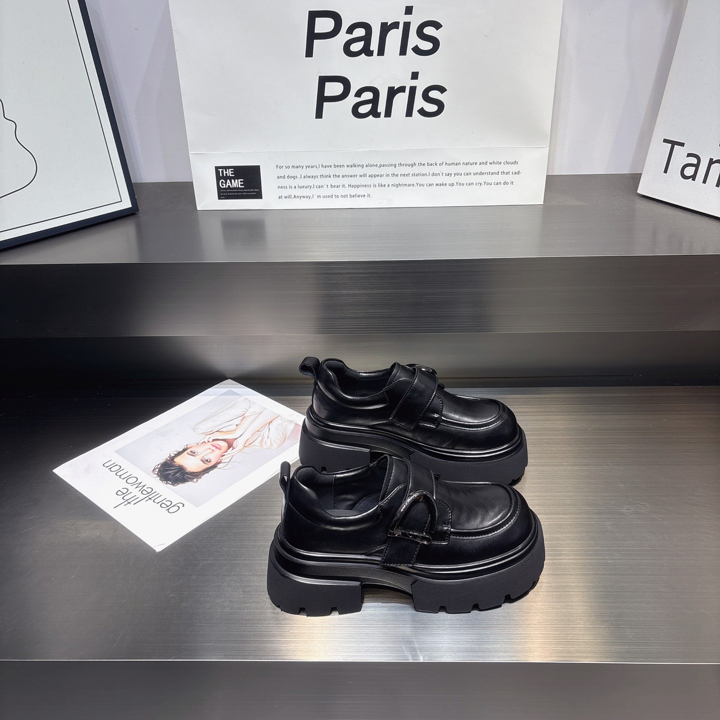 魔术贴真皮复古小皮鞋女2025冬季新款小个子6cm增高厚底乐福鞋女,女鞋,乐福鞋（豆豆鞋）,淘宝优惠券,粉丝福利购,淘宝优惠卷