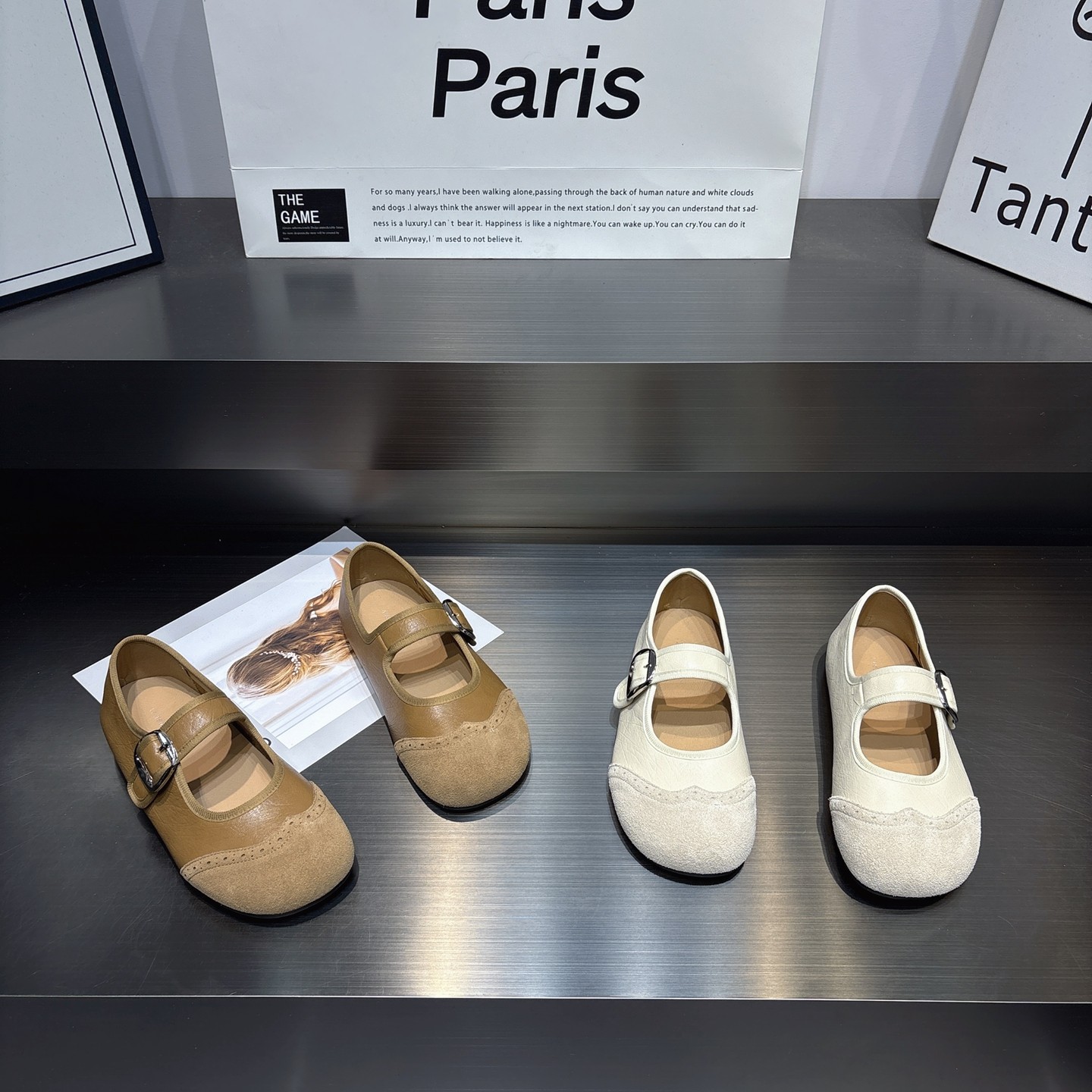 法式磨砂皮软底芭蕾鞋女2026春季新款魔术贴百搭舒适玛丽珍鞋单鞋,女鞋,时尚芭蕾鞋,淘宝优惠券,粉丝福利购,淘宝优惠卷