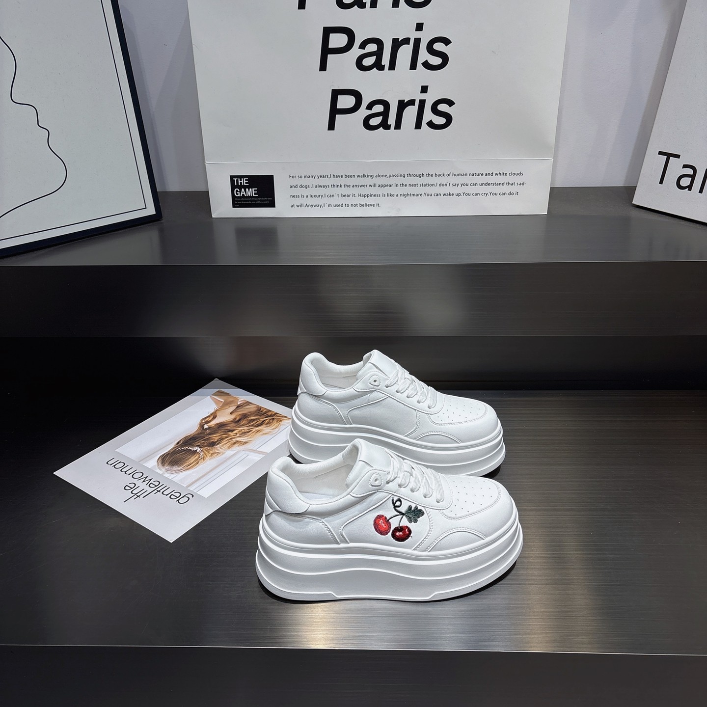 真皮刺绣厚底小白鞋女2026新款小个子6cm增高舒适软底休闲板鞋,女鞋,休闲板鞋,淘宝优惠券,粉丝福利购,淘宝优惠卷