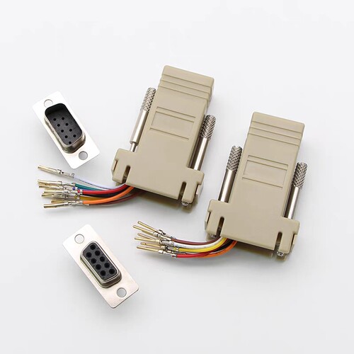 RJ45转串口 网头转RS232 网口转DB9 串口转网口转接头网线转串口