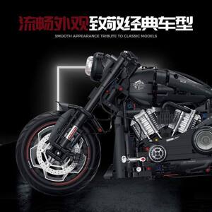 正品古励60521哈雷复古突破积木