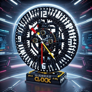 宇星模王新款 玩具10160 机械大钟引擎时钟电动机械钟模型积木拼装