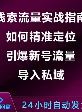 线索流量实战指南：如何精准定位，引爆新号流量，导入私域
