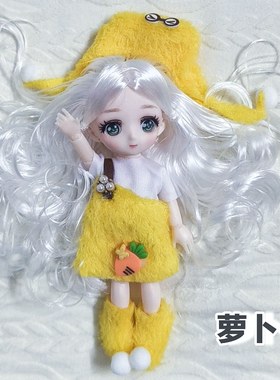 16cm漫画脸洋娃娃可换装女孩巴比公主玩偶小号儿童礼物过家家玩具