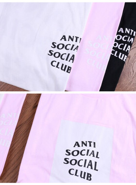 ASSC断码福利 男女情侣款 街头基础前后字母印花 短袖T恤