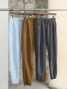 Represent经典纯色 复古水洗泛白效果 男女同款宽松版型休闲卫裤