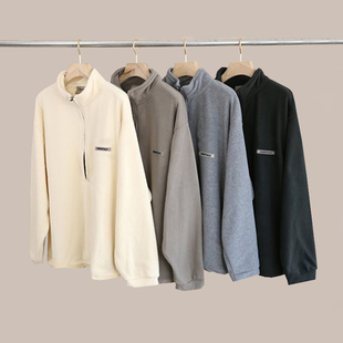 复线4色摇粒绒半拉链套头卫衣外套男女同款 第六季 Essentials FOG