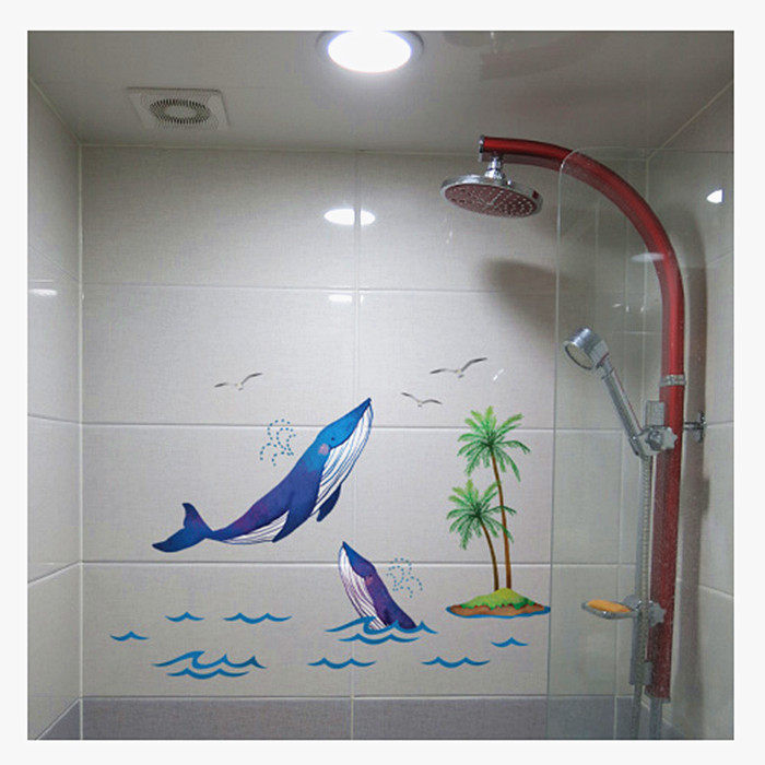 防水海洋世界瓷砖贴 玻璃门窗贴纸 冰箱贴墙贴橱柜家具装饰贴画纸,家居饰品,玻璃膜/贴,淘宝优惠券,粉丝福利购,淘宝优惠卷