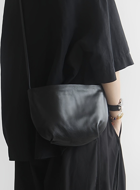 原创软糯真皮头层牛皮女极简无印休闲百搭小单肩斜挎包手机包