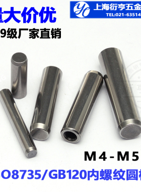 12.9级内螺纹圆柱销GB120/ISO8735销钉Φ25Φ30*60/70/80/100/200