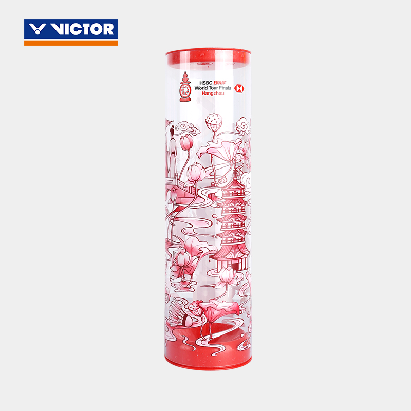 victor胜利羽毛球收纳筒6只装世界羽联巡回总决赛纪念桶PG4514WT